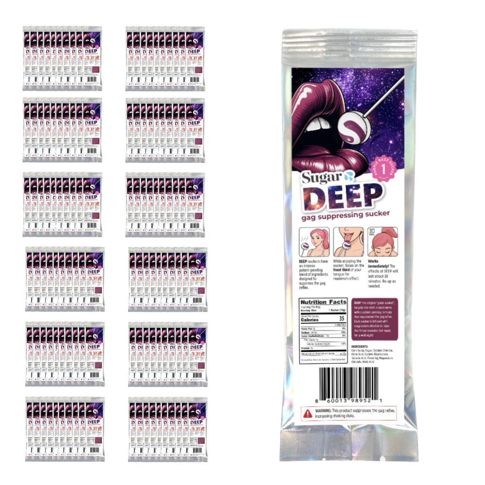120-Pack Deep Gag Suppressing Suckers (120 Individual Suckers)