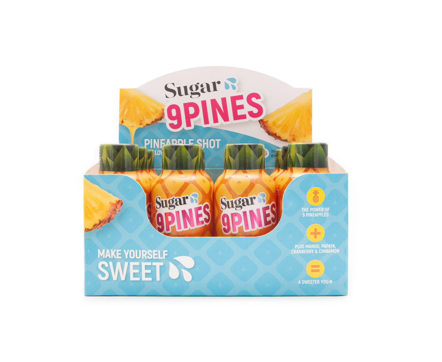 12-Pack Retail Box of 9Pines Pineapple Shots